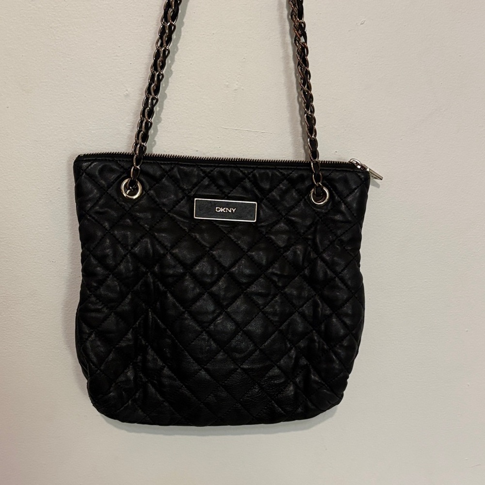DKNY Quilted Black Shoulder Bag